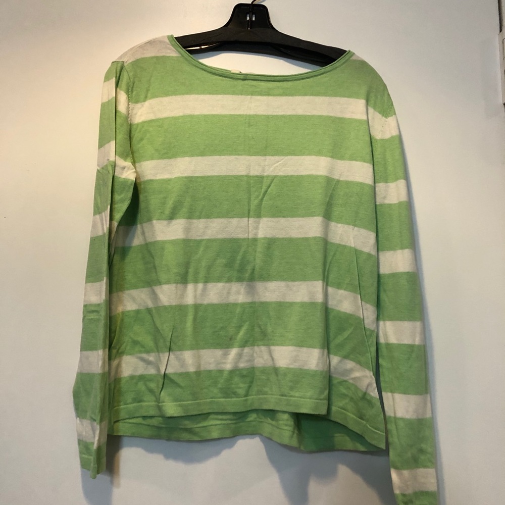 Joie green and white sweater